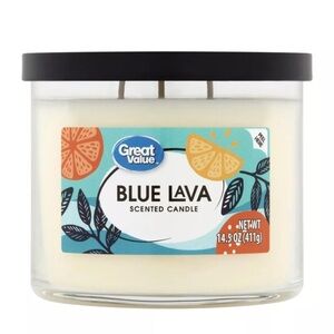 TWO Great Value Walmart Scented Candle Blue Lava Volcano Capri Blue Viral TikTok